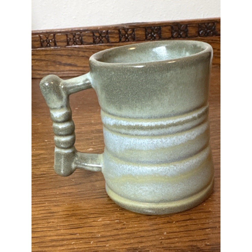 Frankoma C3 Plainsman Mug Prairie Green Vintage Sapulpa OK Pottery Coffee Cup